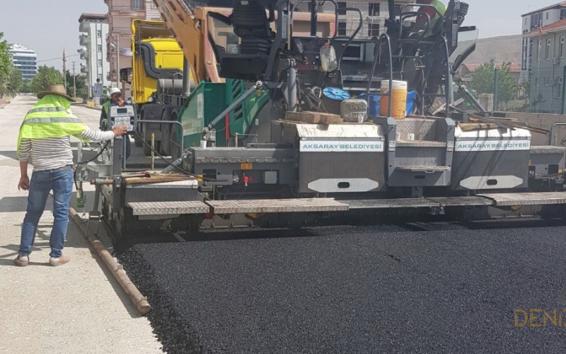 Aksaray Municipality Hot Mix Asphalt Transport Spreading and Compacting Construction Work
