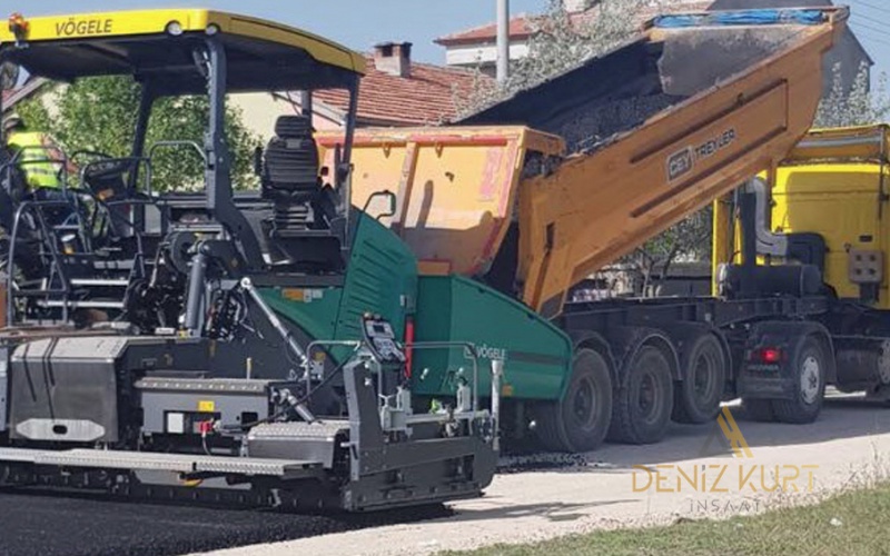 Aksaray Municipality Hot Mix Asphalt Transport Spreading and Compacting Construction Work