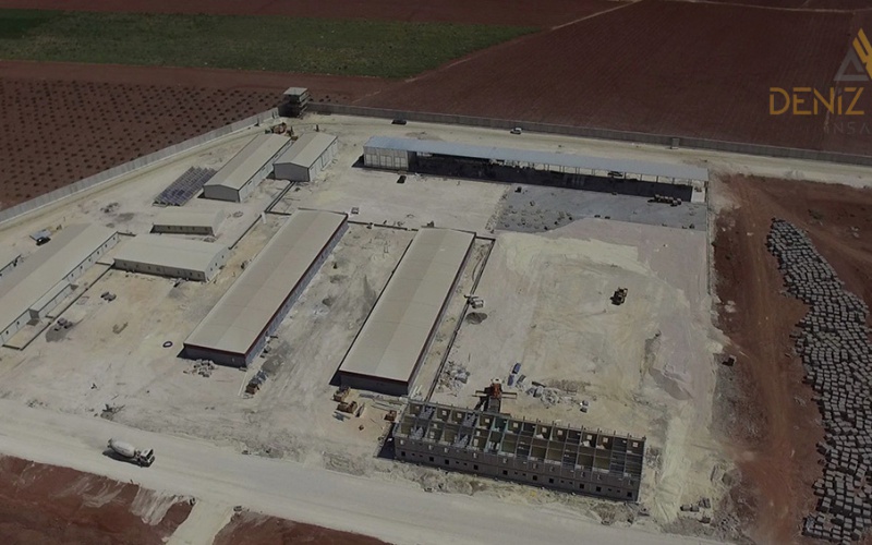 أعمال بناء منطقة قاعدة مخيم جيلدير العسكرية