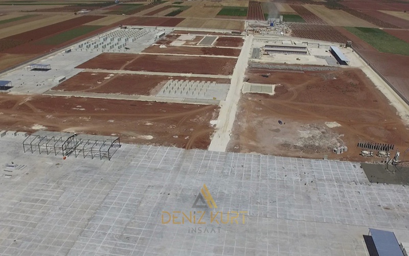 أعمال بناء منطقة قاعدة مخيم جيلدير العسكرية