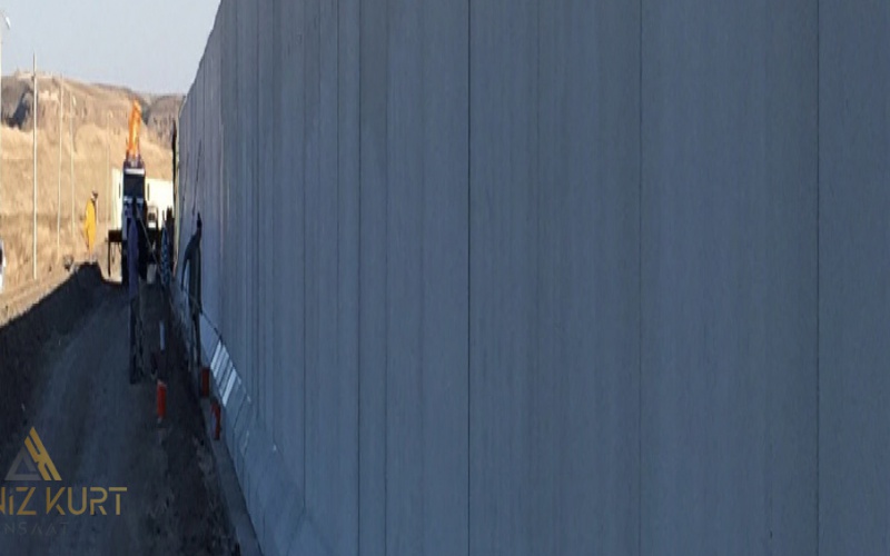 أعمال بناء جدار أمن الحدود في غازي عنتاب منطقة إصلاحية وكركاميش إلشيرلي